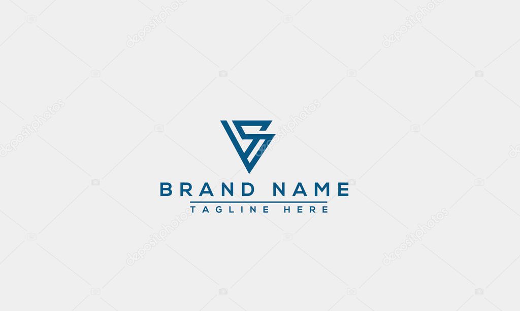 Logo design letter VS, SV logo . Elegant modern. Vector template.
