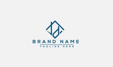 JD Logo Design Template Vector Graphic Branding Element.