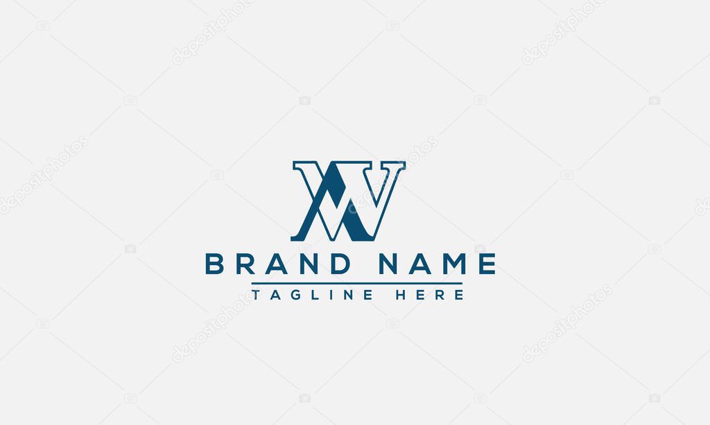 AW Logo Design Template Vector Graphic Branding Element.