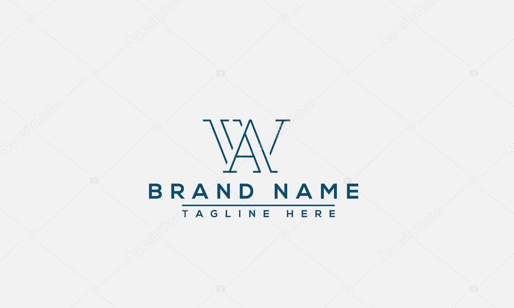 AW Logo Design Template Vector Graphic Branding Element.