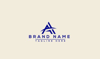 AH Logo Design Template Vector Graphic Branding Element.
