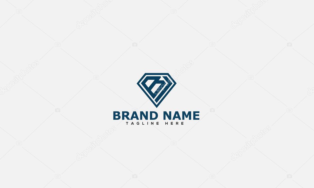 BJ Logo Design Template Vector Graphic Branding Element.