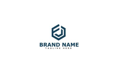 FJ Logo Design Template Vector Graphic Branding Element.
