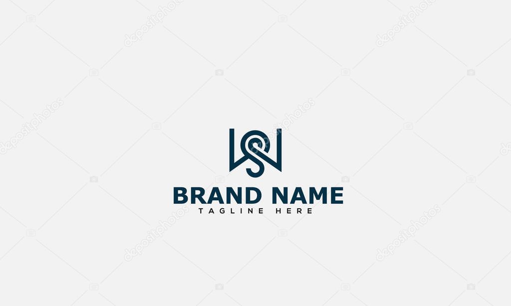 WS Logo Design Template Vector Graphic Branding Element