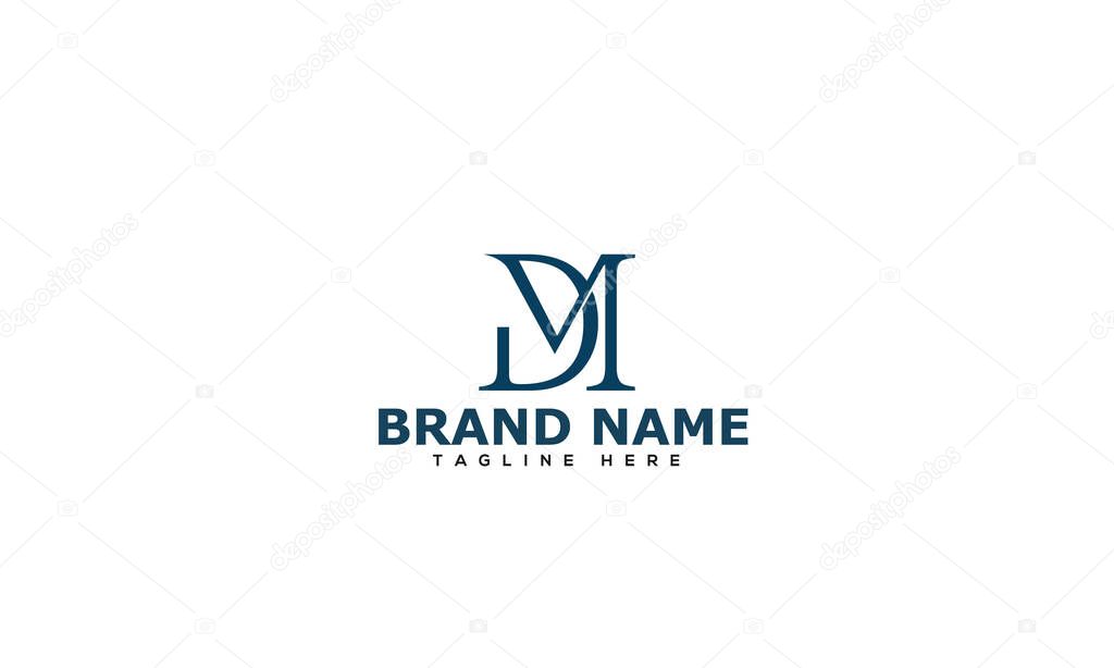 DM Logo Design Template Vector Graphic Branding Element.