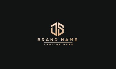 JS Logo Design Template Vector Graphic Branding Element.