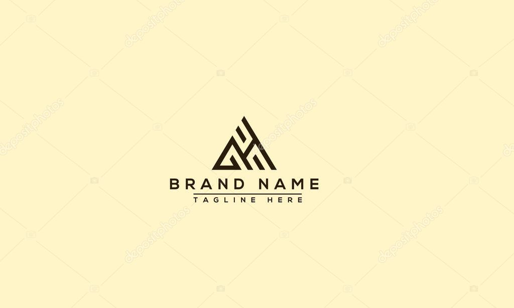 GH Logo Design Template Vector Graphic Branding Element.
