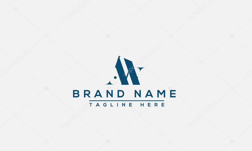 AW Logo Design Template Vector Graphic Branding Element.