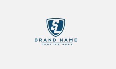 SL Logo Tasarım Şablonu Vektör Grafik Damgalama Elemanı.