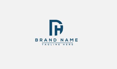 DH Logo Design Template Vector Graphic Branding Element.