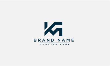 KG Logo Tasarım Şablonu Vektör Grafik Damgalama Elemanı.