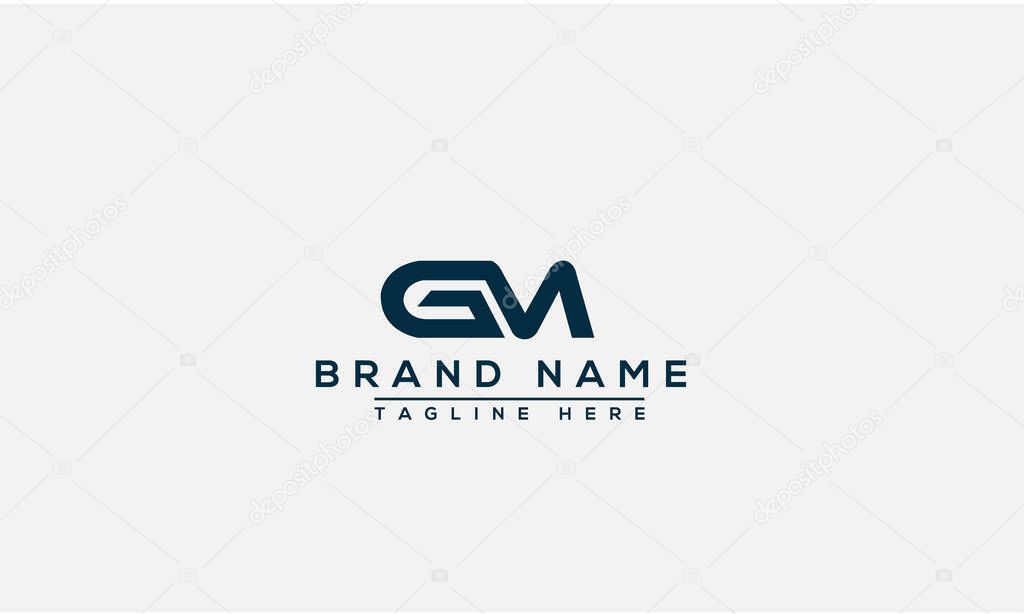 GM Logo Design Template Vector Graphic Branding Element.