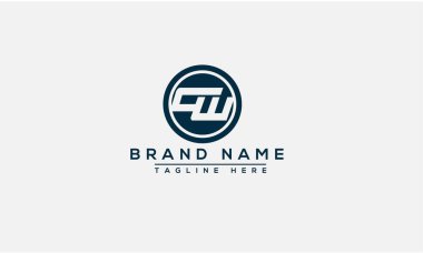 CW Logo Design Template Vector Graphic Branding Element.