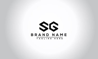 SG Logo Tasarım Şablonu Vektör Grafik Damgalama Elemanı.