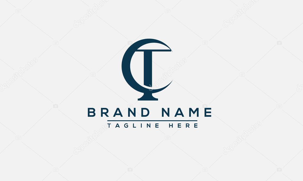 CT Logo Design Template Vector Graphic Branding Element.