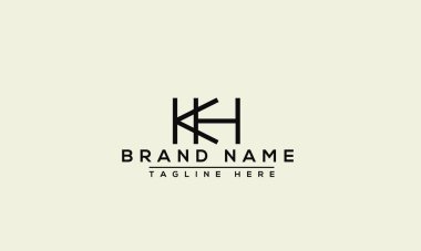KH Logo Tasarım Şablonu Vektör Grafik Damgalama Elemanı.