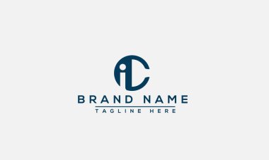IC Logo Tasarım Şablonu Vektör Grafik Damgalama Elemanı.