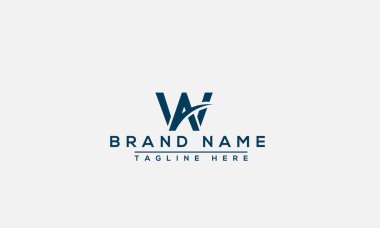 WA Logo Tasarım Şablonu Vektör Grafik Damgalama Elemanı.