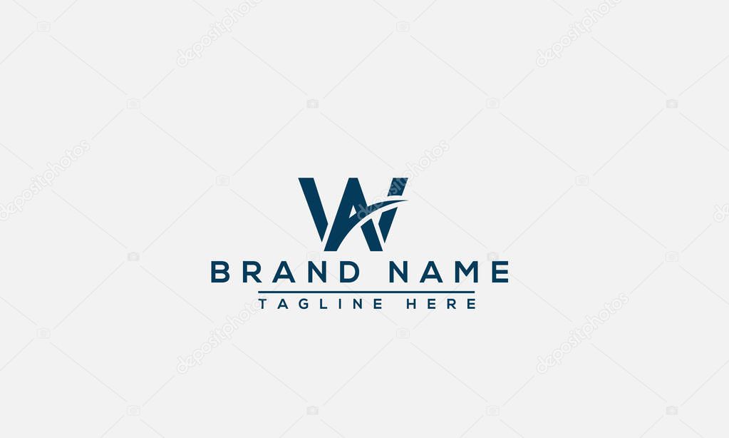 WA Logo Design Template Vector Graphic Branding Element.