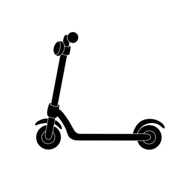 Scooter graphic icon. Scooter black sign isolated on white background. Vector illustration. Vector illustration