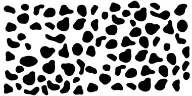 Set of different blotch shapes. Random abstract liquid shapes, round abstract organic elements. Pebble, drops and blobs silhouettes. Simple rounded shapes. Vector illustration. Vector illustration