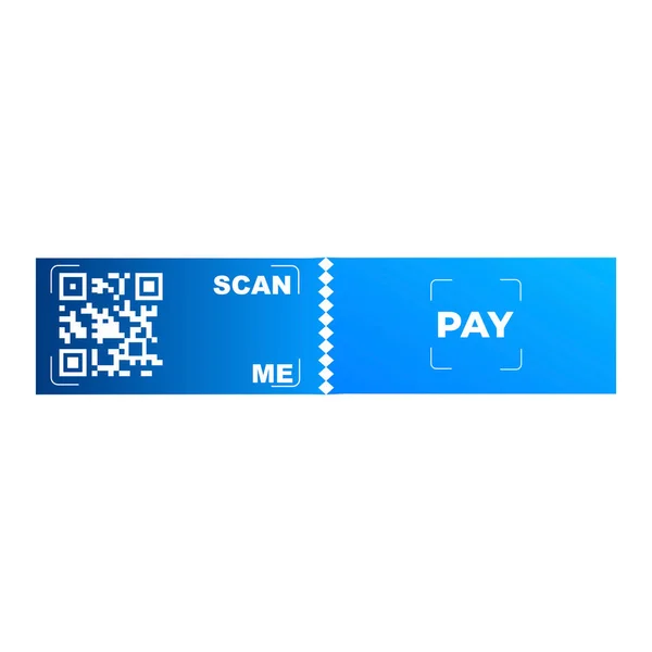 Code Smartphone Inscription Scans Smartphone Icon Code Payment Vector Illustration — Vetor de Stock