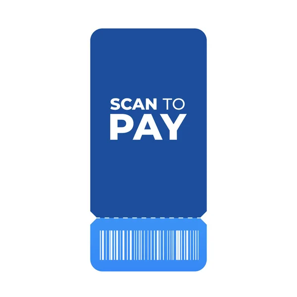 Code Smartphone Inscription Scan Smartphone Icon Code Payment Vector Illustration — Stockvektor