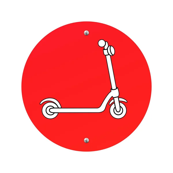 Signs Prohibiting Riding Use Electric Scooters Prohibition Form Vector Illustration — Vetor de Stock