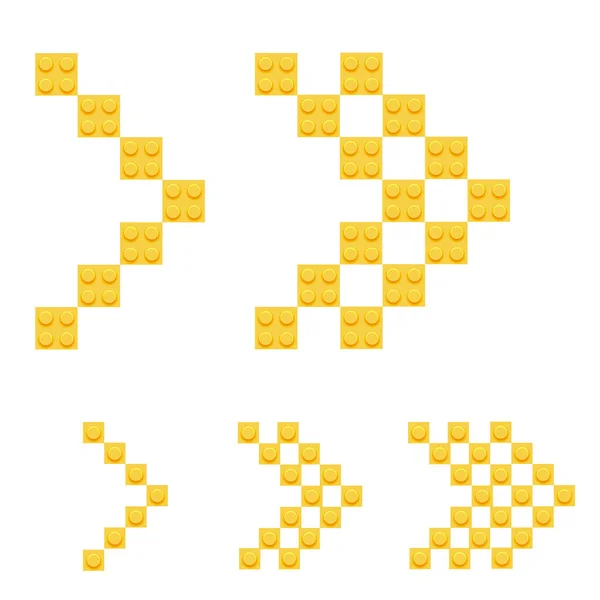 Жовті Стрілки Білому Тлі Від Конструктора Векторні Ілюстрації — стоковий вектор