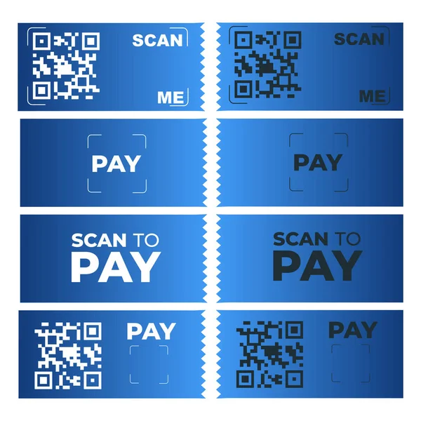 Code Smartphone Inscription Scans Smartphone Icon Code Payment Vector Illustration — Stockvektor