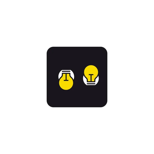 Black Square Yellow Lamps Vector Illustration Eps — Stockový vektor