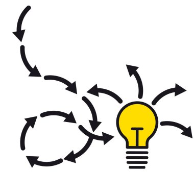 Spread the idea. Vector linear icon isolated on white background. Vector illustration