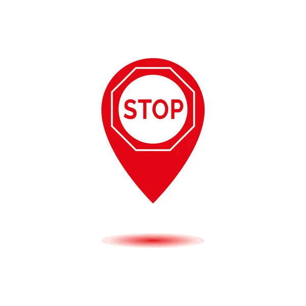 Red Map Markers White Background Ideal Marking Location Map App — Stock vektor