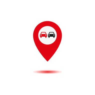 map pointer No Overtaking Sign. illustration vector of no overtaking sign. EPS10. Vector illustration
