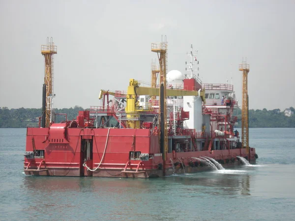 Stimulation Barge Offshore Job — Zdjęcie stockowe