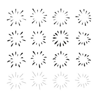 Yıldız patlaması çizgisi. vektör illüstrasyonu