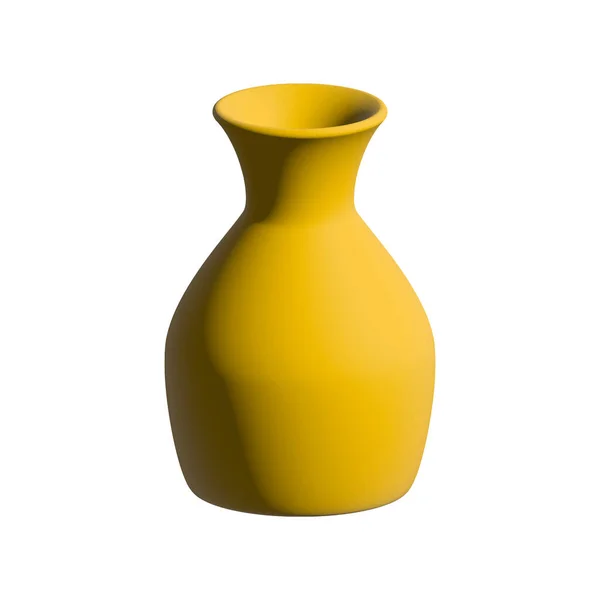 Vaso Terracotta Colore Giallo Stile Realistico — Vettoriale Stock