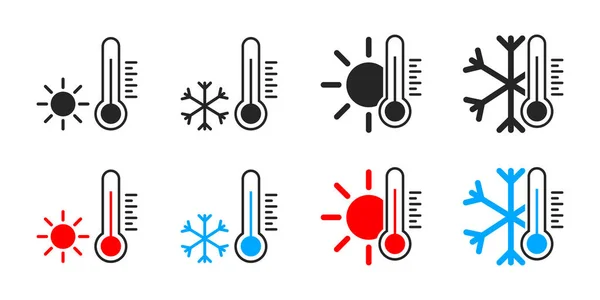 Icône Thermomètre Symbole Emblème Température — Image vectorielle