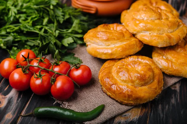 Delicious Homemade Cornish Pasties Beef Potato — Stock Photo, Image