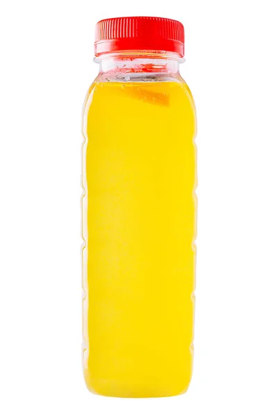 Bottiglia Plastica Succo Arancia Fresco Biologico — Foto Stock
