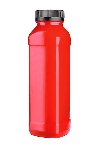 ペットボトルの赤いデトックスジュース — ストック写真