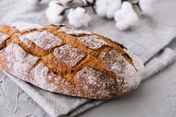 Segale Pane Integrale Fondo Grigio — Foto Stock