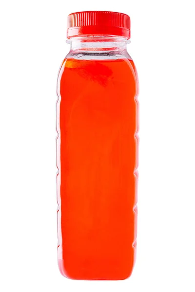 把果汁放在一个孤立的瓶子里 — 图库照片