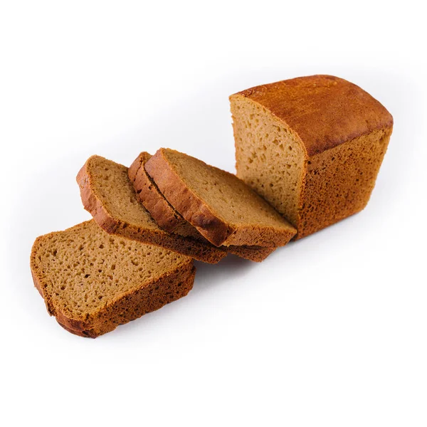Нарізаний Хліб Ізольований Білому — стокове фото