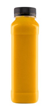 Sarı detoks smoothie beyaz şişede