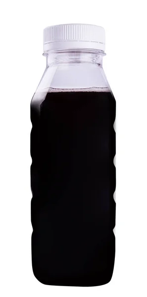 ブラックベリーとブルーベリーのデトックスジュースでプラスチックボトル — ストック写真