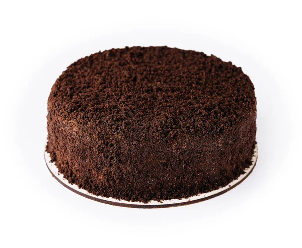 Шоколадный Торт Белом Фоне — стоковое фото