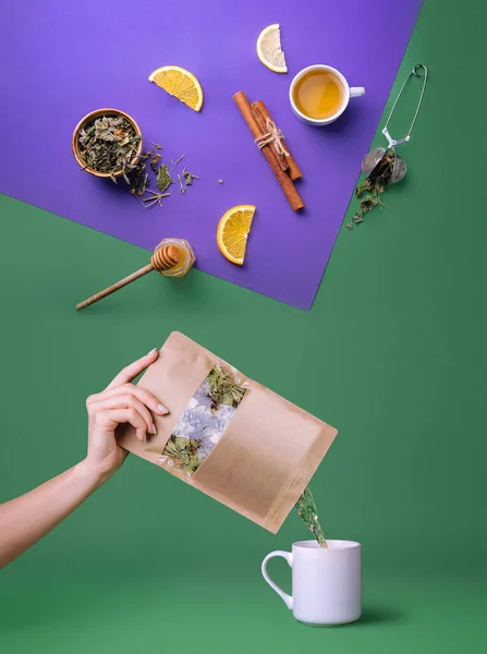 Konzept Des Gesunden Und Schmackhaften Tees — Stockfoto