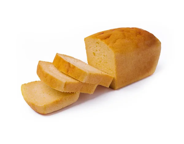 Нарізаний Хліб Ізольовано Білому — стокове фото