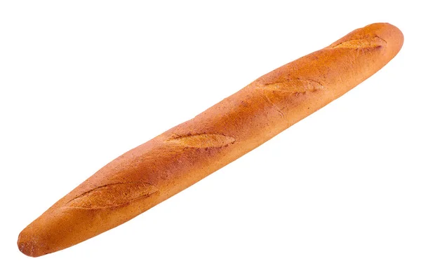 Crusty French Baguette Isolated White Background — Stock Photo, Image